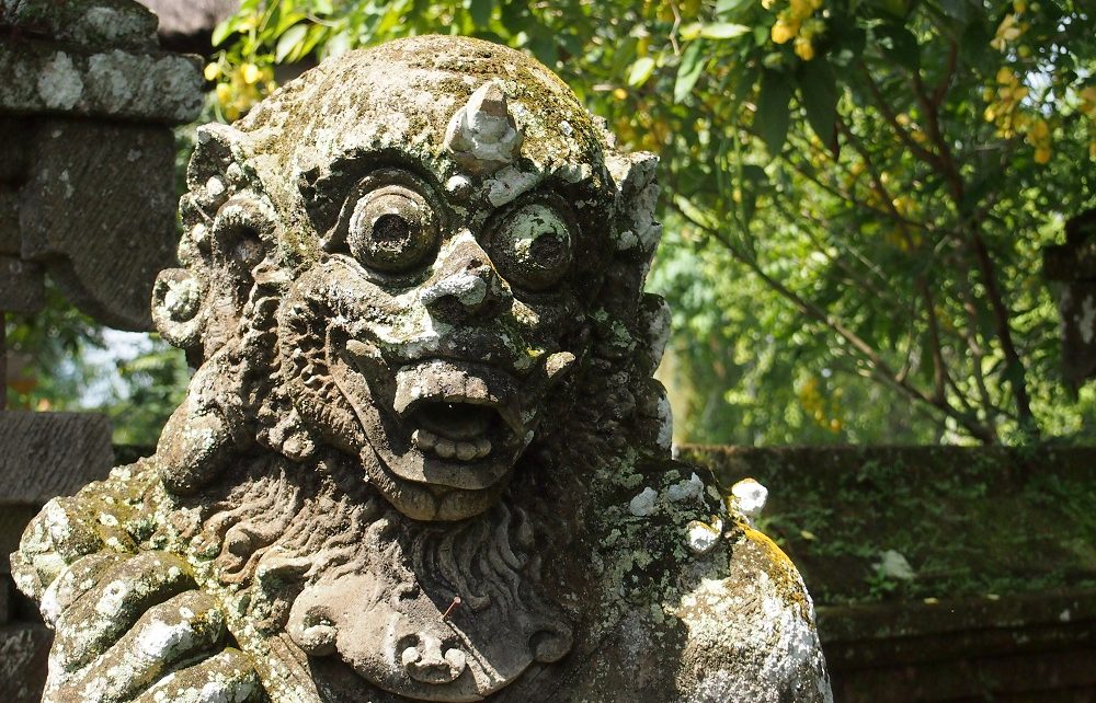 Stone demon statue in Ubud, Bali