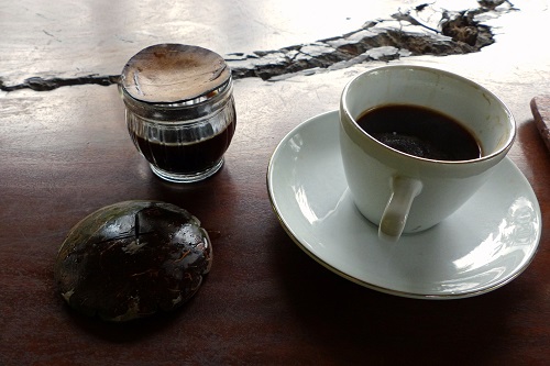 Cups of luwak coffee and Balinese coffee in Bali, Indonesia