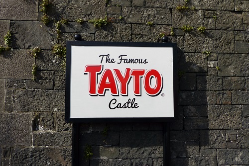 Sign for the Famous Tayto Castle in Tandragee, Northern Ireland