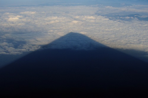 The shadow of Mount Fuji, Japan