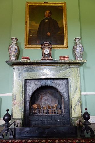 Portrait over fire place in Florence Court near Enniskillen, Northern Ireland