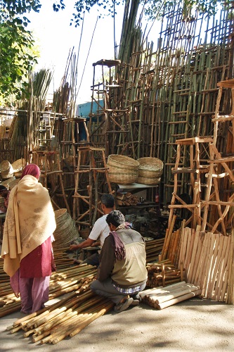 Men making ladders in Jodhpur, India