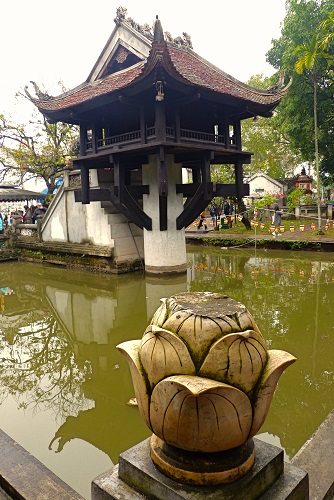 One Pillar Pagoda in pond at Ho Chi Minh's Mausoleum in Hanoi, Vietnam