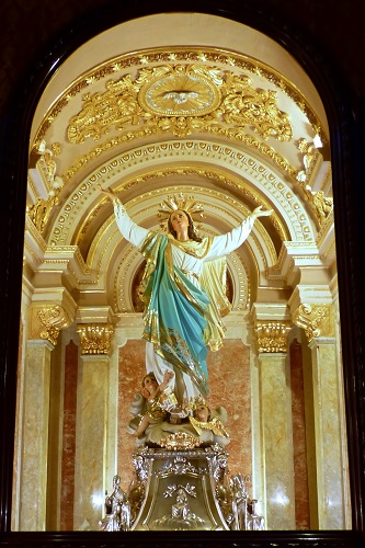 Statue in Gozo Cathedral in the citadel, Victoria