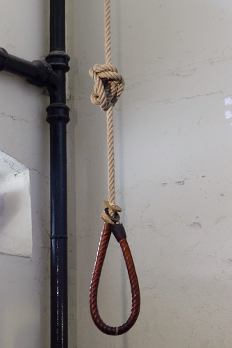 Hangman's noose at Crumlin Road Gaol in Belfast, Northern Ireland