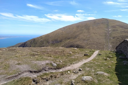 Path from Slieve Commedagh to Slieve Donard in the Mourne Mountains, Northern Ireland